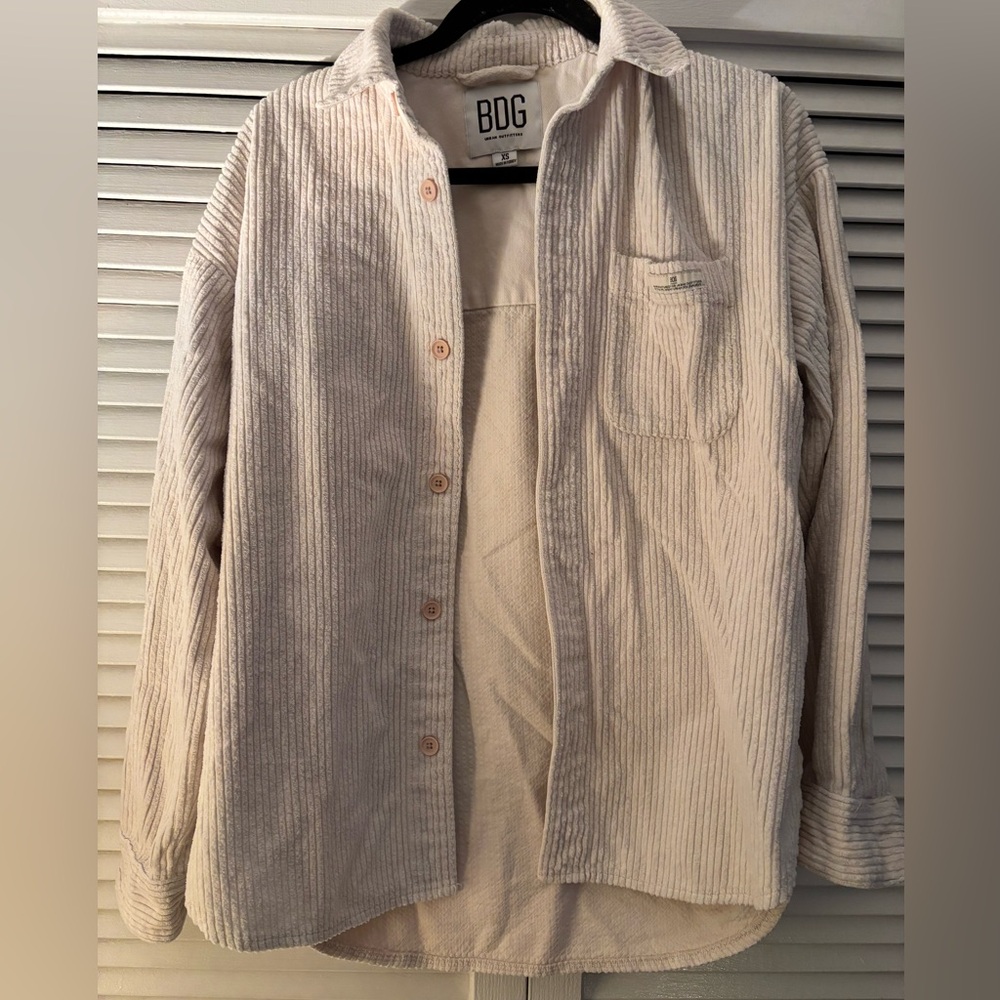 BDG Light Cream Corduroy Shirt